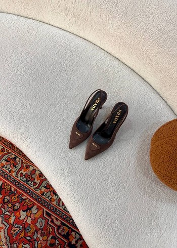 Prada Süet Topuklu Ayakkabı - Görsel 2