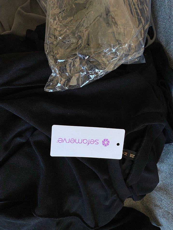 Siyah Salaş Midi Tunik takım - Görsel 5