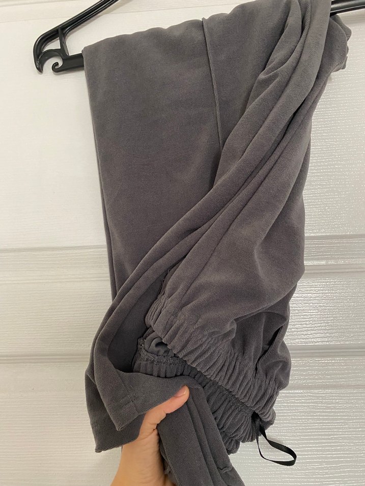 Gri Kadın Uzun Kollu Midi Tunik takım - Görsel 2