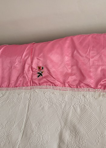 İşlemeli Parlak Pembe pike - Görsel 4