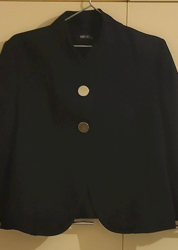 Siyah Düğmeli Kadın Blazer Ceket - Görsel 2