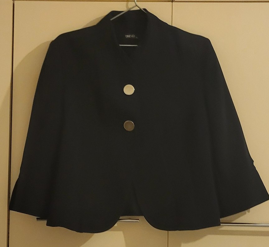 Siyah Düğmeli Kadın Blazer Ceket - Görsel 2