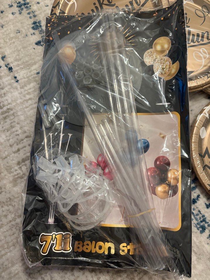 Altın Renkli Doğum Günü Tabakları - Görsel 4