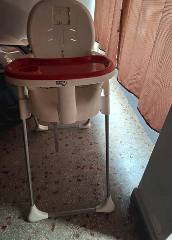 Kırmızı Tepsili Gri Bebek Mama Sandalyesi - Görsel 2