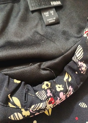 Siyah Çiçekli Bohem Hamile Midi Etek - Görsel 2