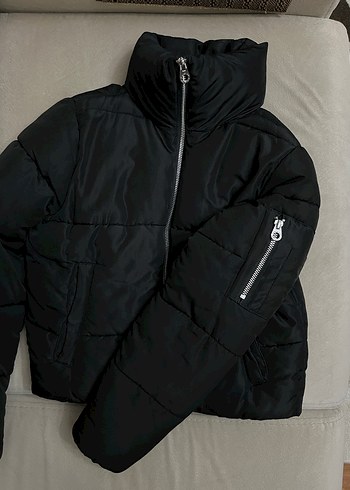 Collezione Siyah Bomber Fermuarlı Kadın Mont