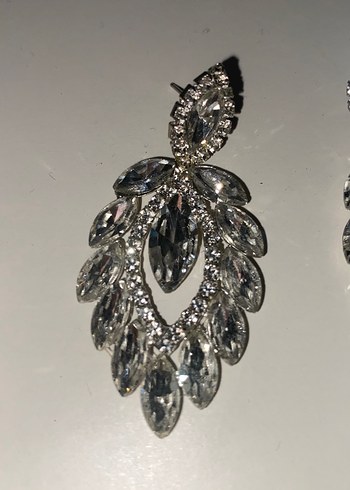 Diğer Gri Mini İşlemeli taşlı Küpe