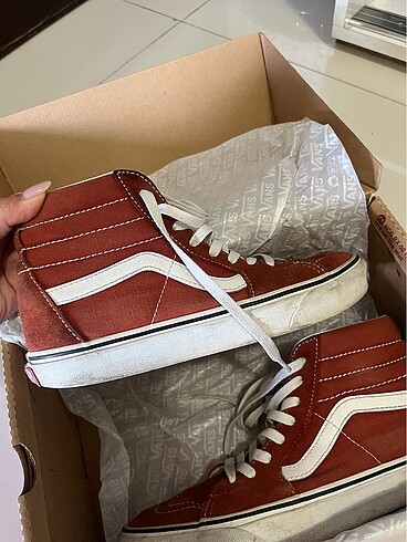 Vans Sk8-Hi model kiremit rengi 38.5 ayakkabı