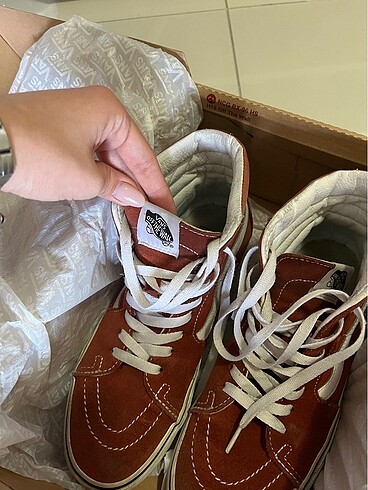 38,5 Beden çeşitli Renk Vans Sk8-Hi model kiremit rengi 38.5 ayakkabı