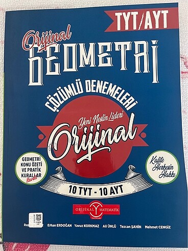 Orijinal Tyt Ayt Geometri Kitabı