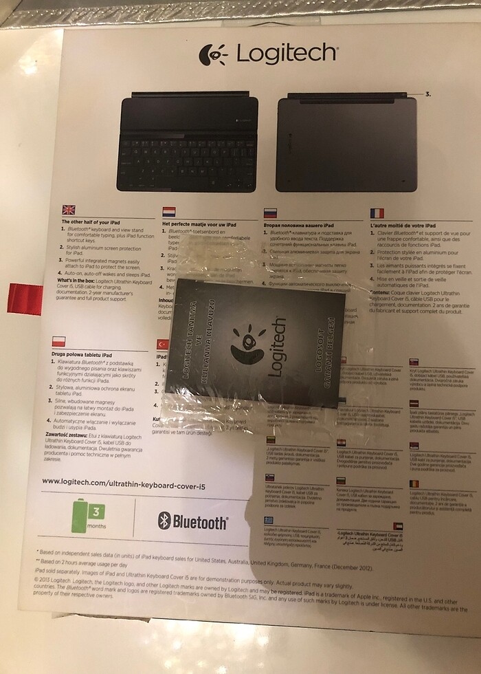 Logitech ultrathin ipad klavyesi - Görsel 2