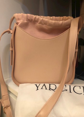 Yargıcı kadın omuz çantası pudra - Görsel 2