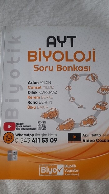 Biyotik yayınları ayt biyoloji soru bankası 