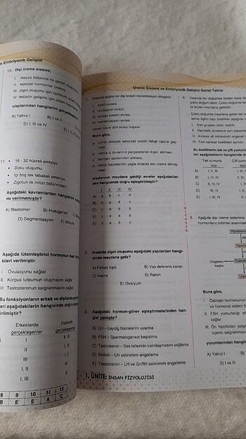 Beden Renk Biyotik yayınları ayt biyoloji soru bankası