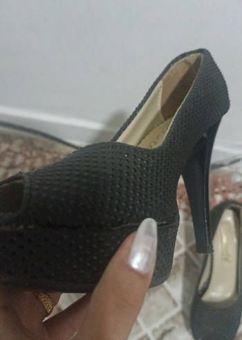 Diğer Diger Siyah Stiletto Topuklu Kadın Abiye Ayakkabı