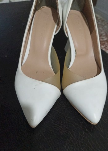 Diger Beyaz Stiletto Kadın Ayakkabı