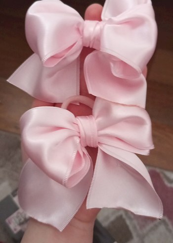 Pembe Fiyonk Detaylı Çocuk/Kadın Saç Tokası - Görsel 3