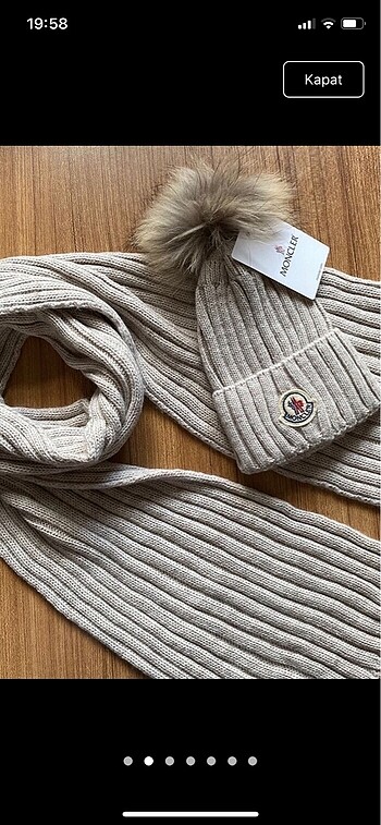 Moncler MONCLER PAMUK ATKI BERE SETİ