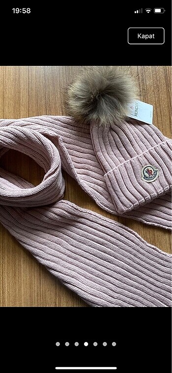  Beden MONCLER PAMUK ATKI BERE SETİ