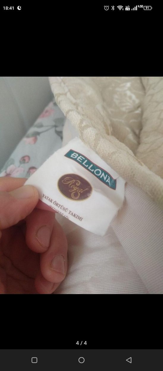 Beyaz Düz Desen Yatak Örtüsü - Görsel 4