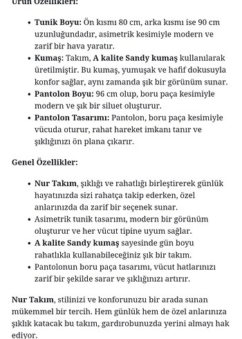 Bej Kadın Salaş Takım Uzun Kollu - Görsel 2