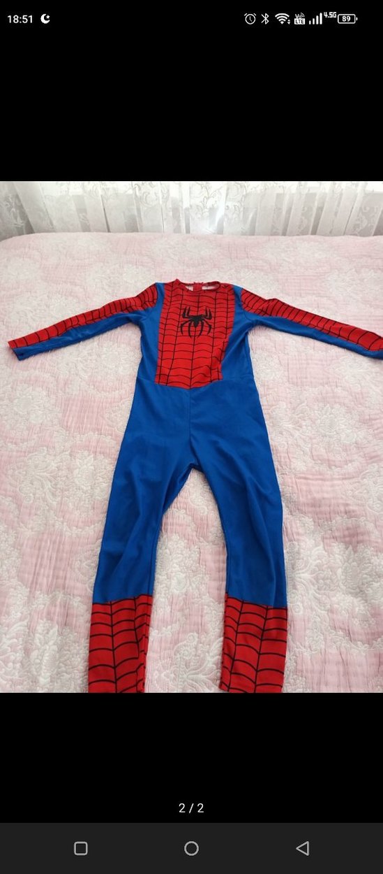 Uzun Kollu Örümcek Adam Kostümü Çocuk - Görsel 2