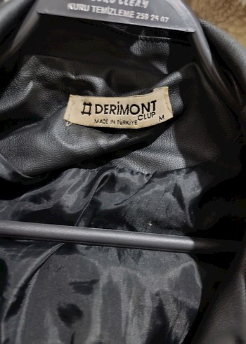 Kemerli Siyah Deri Biker Ceket - Görsel 3