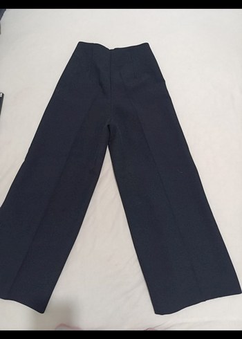 Lacivert Kadın Midi Kumaş Pantolon - Görsel 2