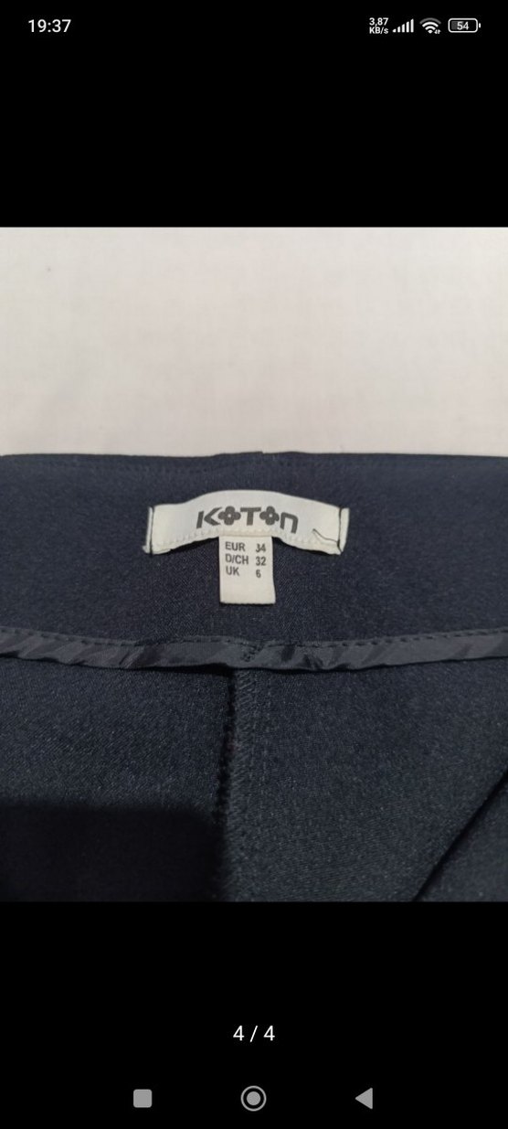 Lacivert Kadın Midi Kumaş Pantolon - Görsel 4