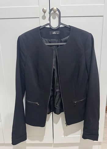 Fermuarlı Siyah Kadın  Blazer - Görsel 3