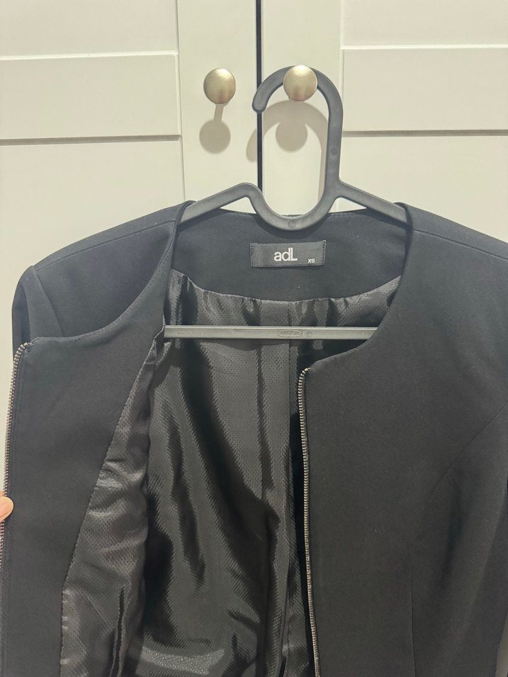 Fermuarlı Siyah Kadın  Blazer - Görsel 2