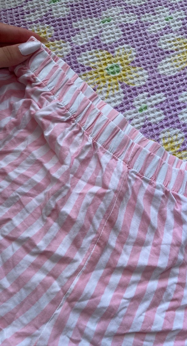 Pembe Pilili Pamuklu Mini Hamile Şort - Görsel 3