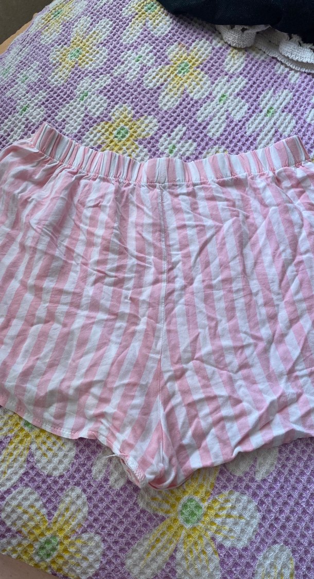 Pembe Pilili Pamuklu Mini Hamile Şort - Görsel 5