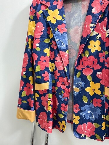 s Beden Çiçekli blazer ceket