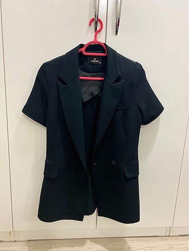 Diğer Kısa kollu siyah blazer