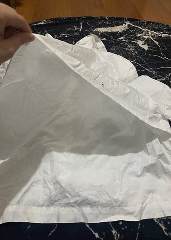 Zara Kadın Beyaz Keten Uzun Kollu Gömlek