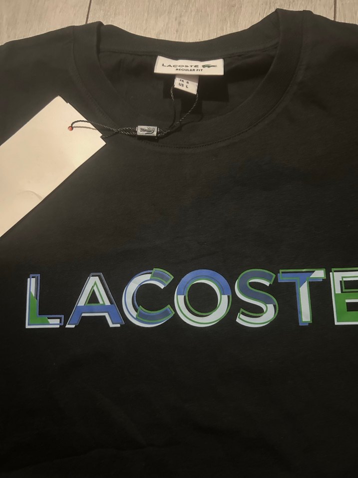 Lacoste L Siyah Baskılı Erkek Tişörtbeden - Görsel 3