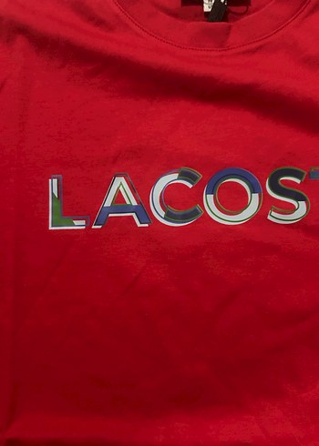 Lacoste m beden Erkek Kırmızı Baskılı Tişört - Görsel 3