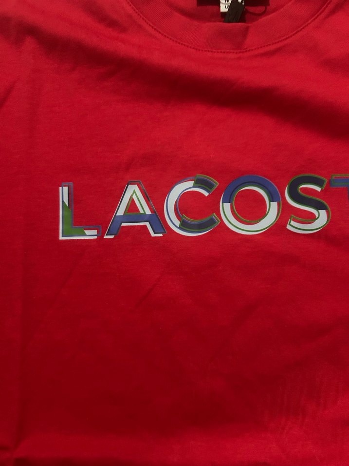 Lacoste m beden Erkek Kırmızı Baskılı Tişört - Görsel 3