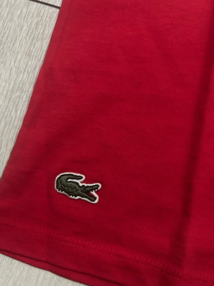 Lacoste m beden Erkek Kırmızı Baskılı Tişört - Görsel 2