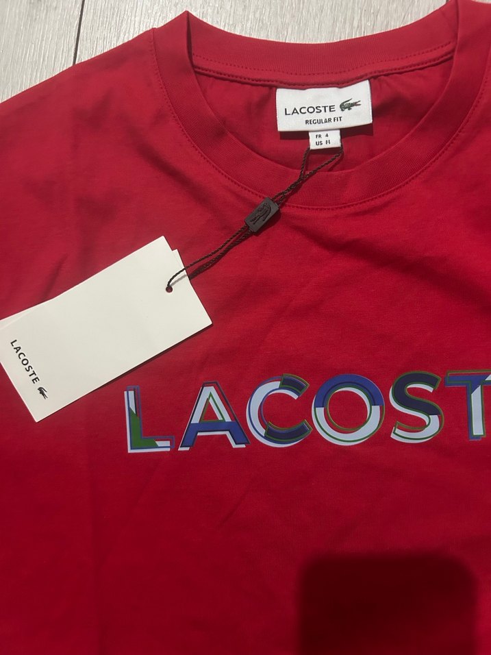 Lacoste m beden Erkek Kırmızı Baskılı Tişört - Görsel 4