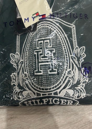 Tommy hılfıger m beden Erkek Yeşil nakışlı sweat - Görsel 8