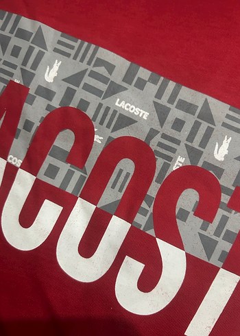 Lacoste 2xl Kırmızı Baskılı Erkek Tişört - Görsel 3