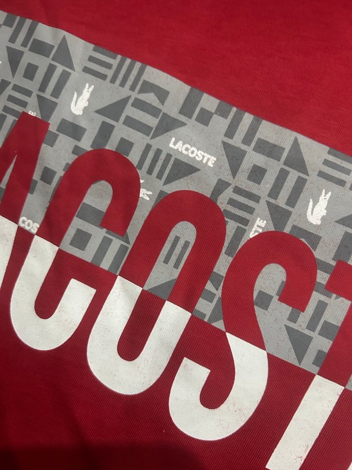 Lacoste 2xl Kırmızı Baskılı Erkek Tişört - Görsel 3