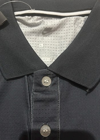 Nike L antrasit gri Polo Yaka Erkek Tişört - Görsel 3
