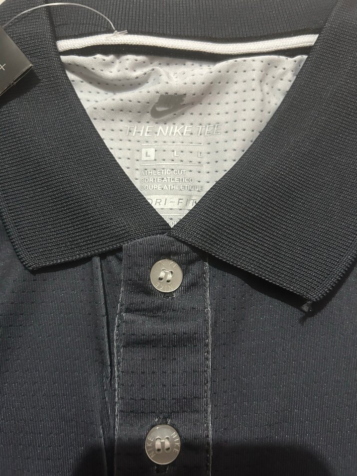 Nike L antrasit gri Polo Yaka Erkek Tişört - Görsel 3