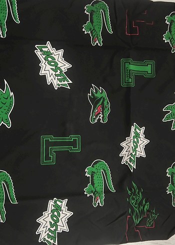 Siyah S beden Baskılı Lacoste - Görsel 6