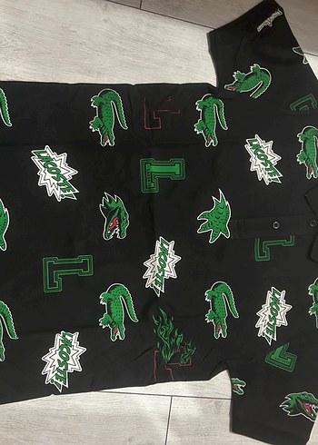 Siyah S beden Baskılı Lacoste - Görsel 5