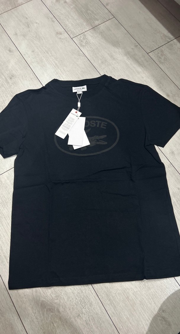 S beden Lacoste Siyah Baskılı Erkek Tişört - Görsel 2