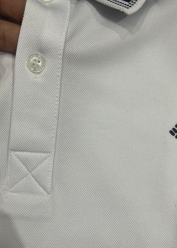 Columbia S beden Beyaz Kısa Kollu Polo Tişört - Görsel 3